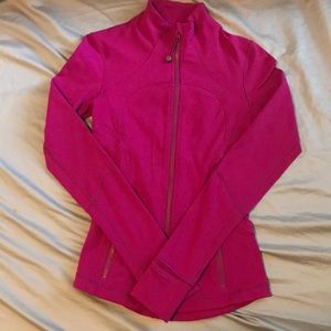 Lulu lemon full zip jacket pink with thumb holes
